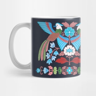 Kimono Birds - cobalt Mug